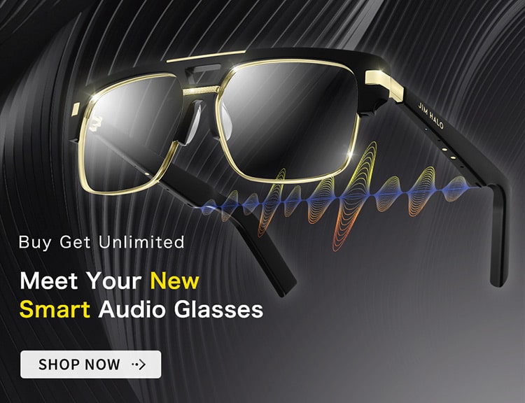 smart audio big glasses frame
